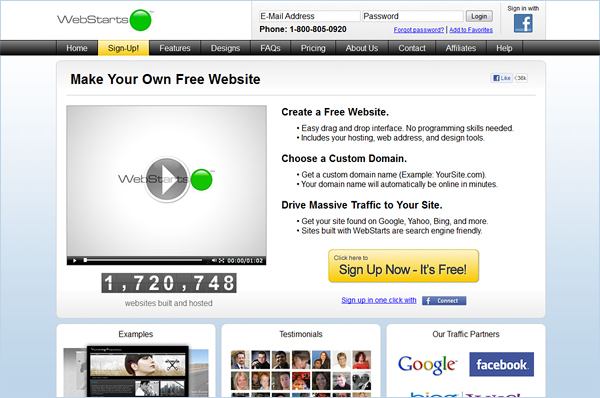 webstarts免費網(wǎng)站建設者